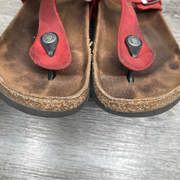 Birkenstock Gizeh Sandals in Dark Red Size 38 or 7-7.5 - Picture 7 of 8